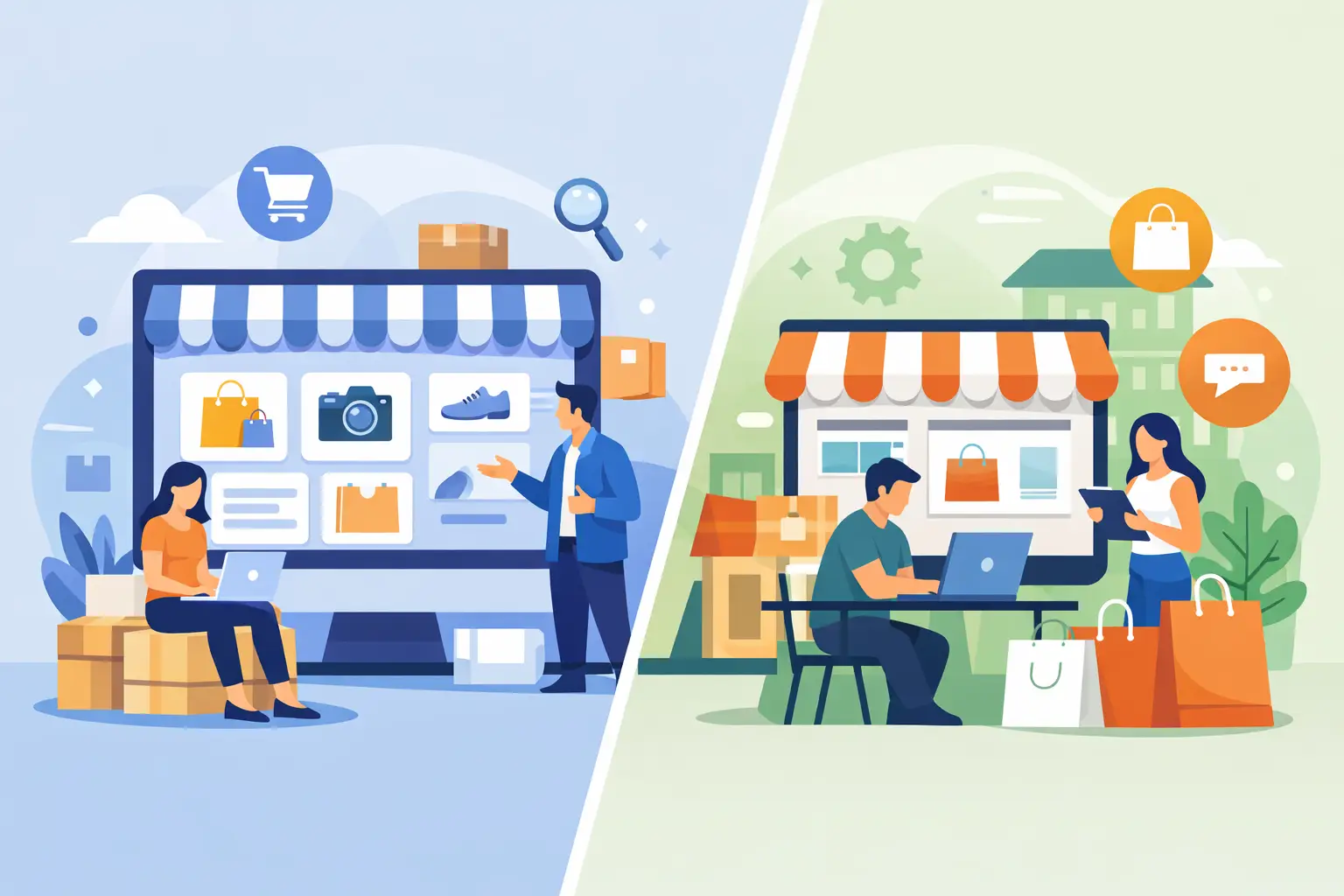 Marketplace versus commerce indépendant